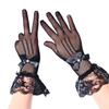 Five-finger Women Driving Gloves Bow Wedding Gloves Elegant Fishnet Mittens  Summer