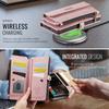 For Samsung Galaxy S23 Ultra Case CASEME C39 RFID Blocking Zipper Wallet Stand Leather Cover with Strap