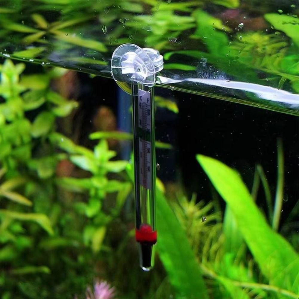 Submersible Glass Aquarium Thermometer Floating with Suction Cup Fish Tank Thermometer Waterproof Water Thermometer