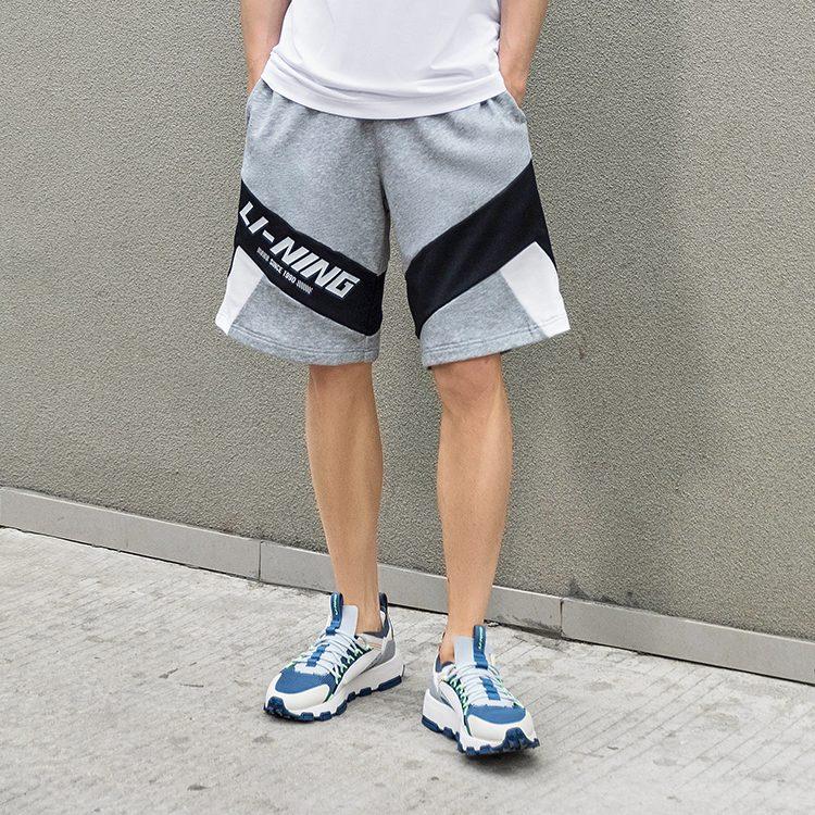 Li Ning Sports Fashion Collection Sports Shorts Men's Gray Moderate AKSR569-2