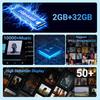 7' Double Din Car Stereo with Wireless CarPlay & Android Auto, Android 13, Bluetooth 4.1, 2GB+32GB, GPS, 25W AMP