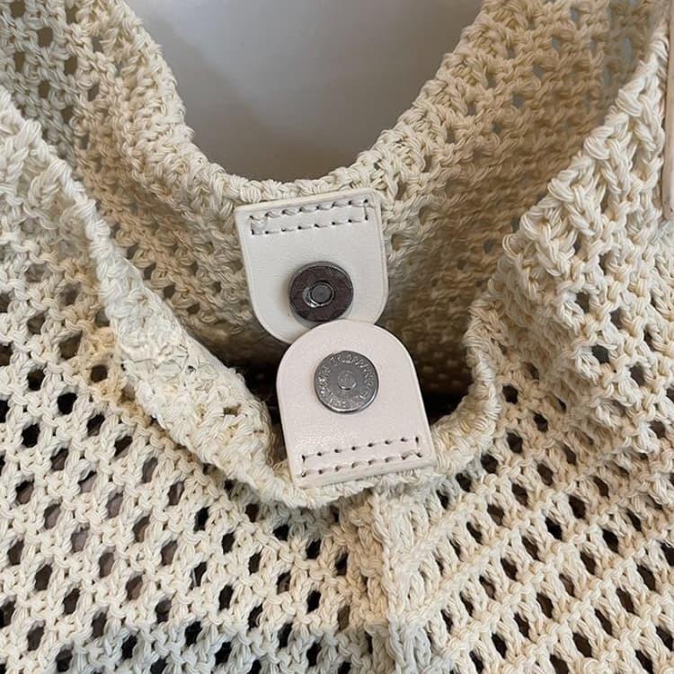 Hollow woven tote bag women's casual shoulder bag