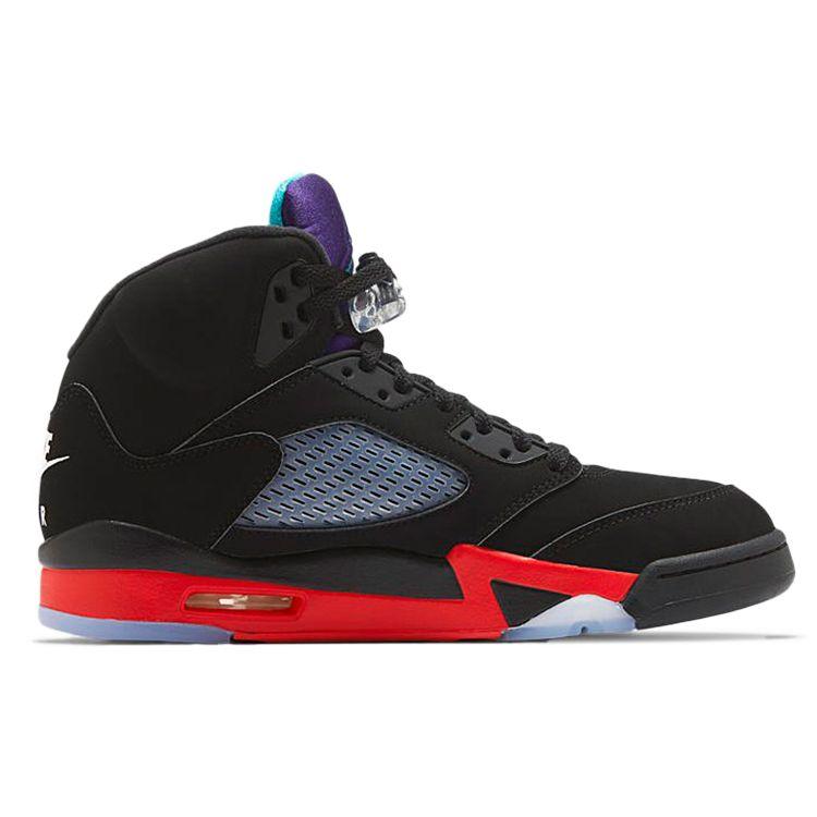 Air Jordan 5 Retro Top 3 Unisex Sneakers Multi-Color Black Fire-Red CZ1786-001