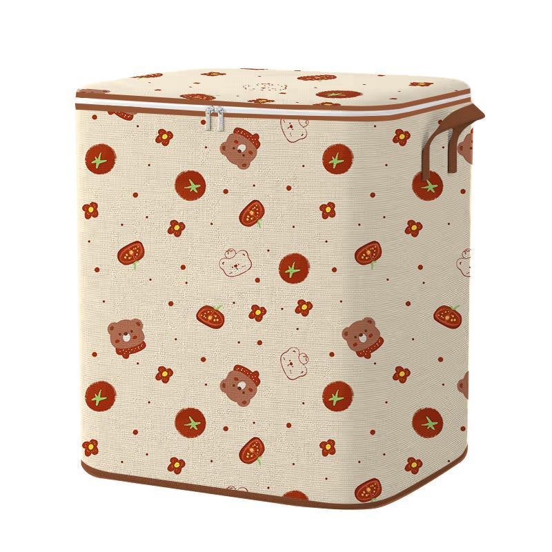 Tomato Bear Large Capacity Non-Woven Fabric Storage Bag for Clothes and Quilts