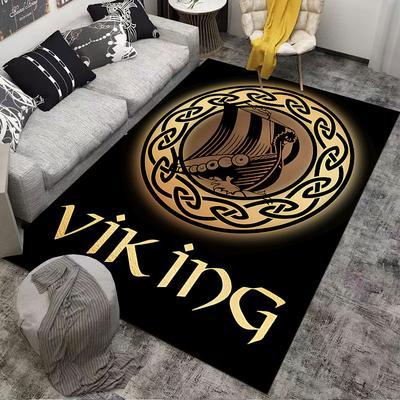 Viking Ship Design Carpet Suitable As a Non-slip Mat for the Living Room or Bedroom Sofa