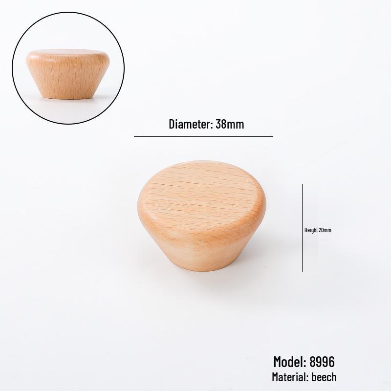 Solid Wood Cartoon Drawer Pull Knob for Children's Room