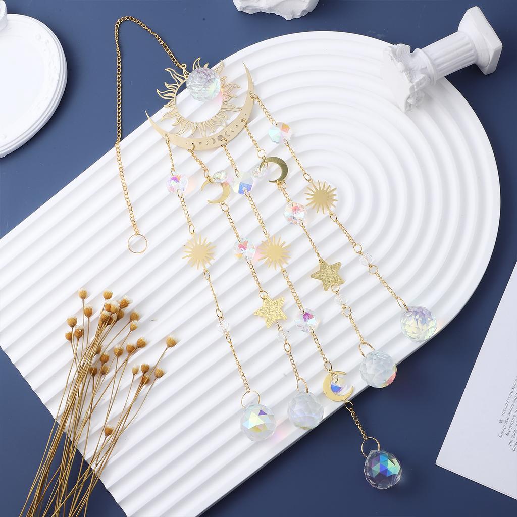 Exquisite Wind Chimes Sun Catchers With Crystals Hanging Pendant Decor Home Window Door Courtyard Garden Nament