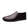 Summer Men 'S Genuine Leather Shoes Casual Slip On Soft Anti -Slip Rubber Loafers Shoes Men Business Office Driving Shoes Man