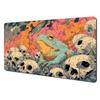 Dark Fantasy Frog Skulls Pink Leaves Gaming Mouse Pad Large Extended Desk Mat Smooth NonSlip Base for Gamer