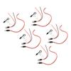 5 Sets 5.5x2.1mm 10A Power Jack Cord Socket Threaded Female Mount Connector Wire Adapter with Waterp