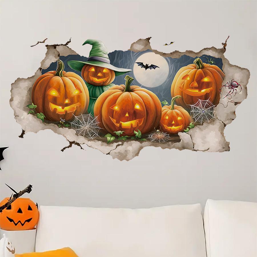 Halloween Wall Stickers Removable Vinyl Decals for Bedroom Living Room Entrance Hall Home Decoration Wall Decal