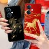 Golden Horse Year Mobile Phone Case for OPPO Reno 14 13 12 11 10 9 8 7 6 5 F T Pro 5G Colorful Printing Cover Cover Cellphones