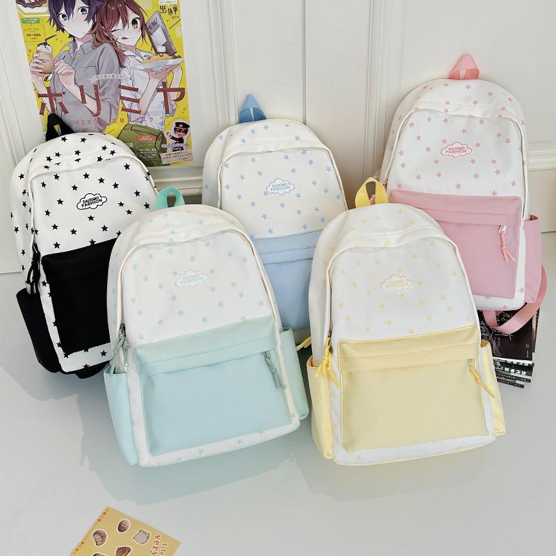 2025 new schoolbag women ins niche large-capacity backpack campus junior high school students high value simple backpack
