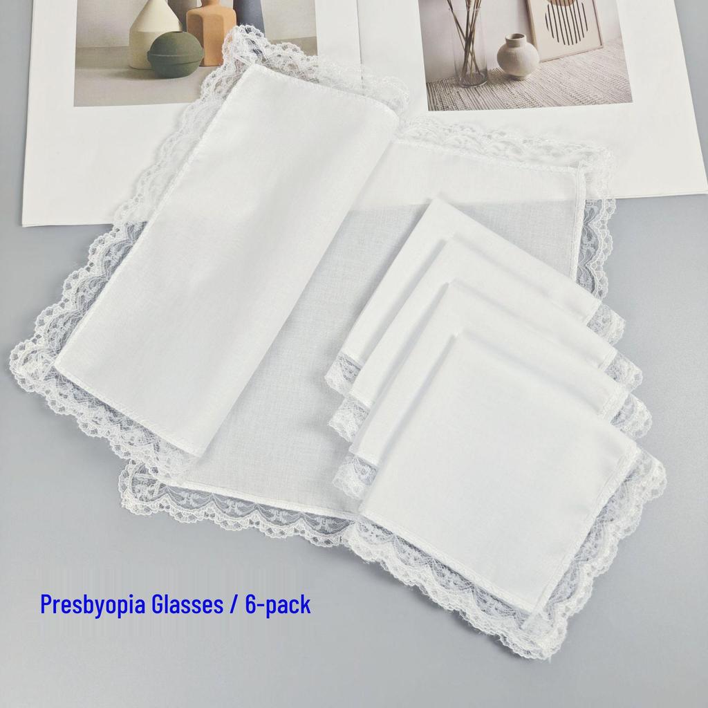 Grynai balta rankų darbo grafiti medvilniniai nėriniai nosinė