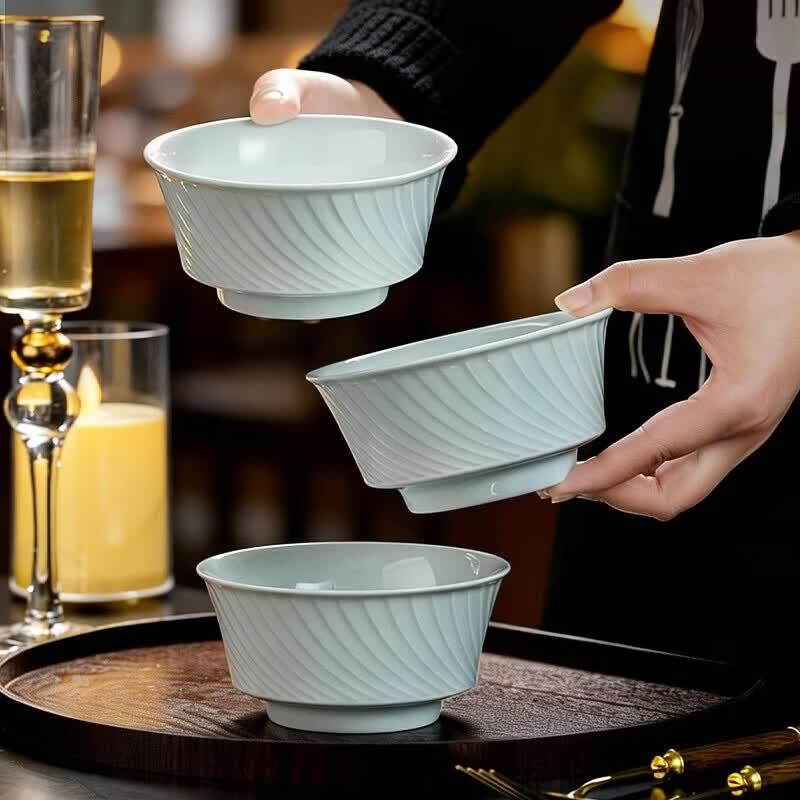 Aowei Korean Light Luxury Glass Rice Bowl