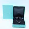 TIFFANY&Co. Pt950 By the Yard Single Diamond Pendant Necklace PlatinumUsed