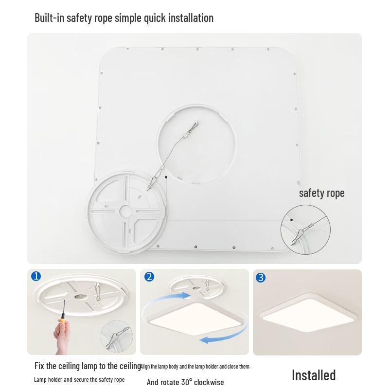 UOSU Modern Minimalist Square Ceiling Light