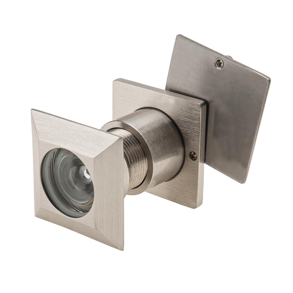 Solid Brass Square 28mm Door Peephole 220 Degree HD Optical Glass Lens Privacy Cover Heavy Duty Universal Fit for 42-54mm Door Thickness