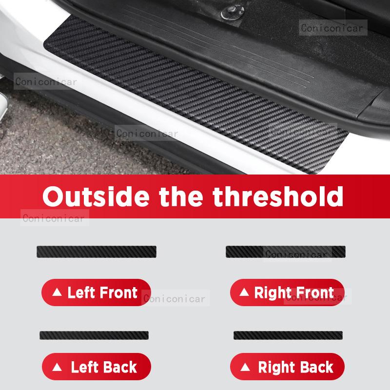 Автомобильные наклейки на пороги из углеродного волокна для GAC TRUMPCHI GS8 2025, накладки на пороги, защита от царапин, аксессуары для интерьера