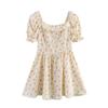 Women's Floral Print Short Sleeve Dress - Spring 2025 European & American Style