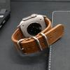 Genuine Leather Band for Apple Watch 49mm 46mm 45mm 44mm Watchband Correa for iWatch Ultra 2 series 10 9 8 7 6 5 4 Se Men Strap