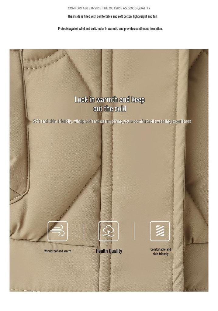 Women's Short Winter Cotton Jacket, 2026 New Korean Style, Stand Collar, Thickened Outerwear, Petite Fit