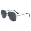 Retro sunglasses stainless steel new pilot men's driving double beam sunscreen UV protection sunshade polarized sunglasses