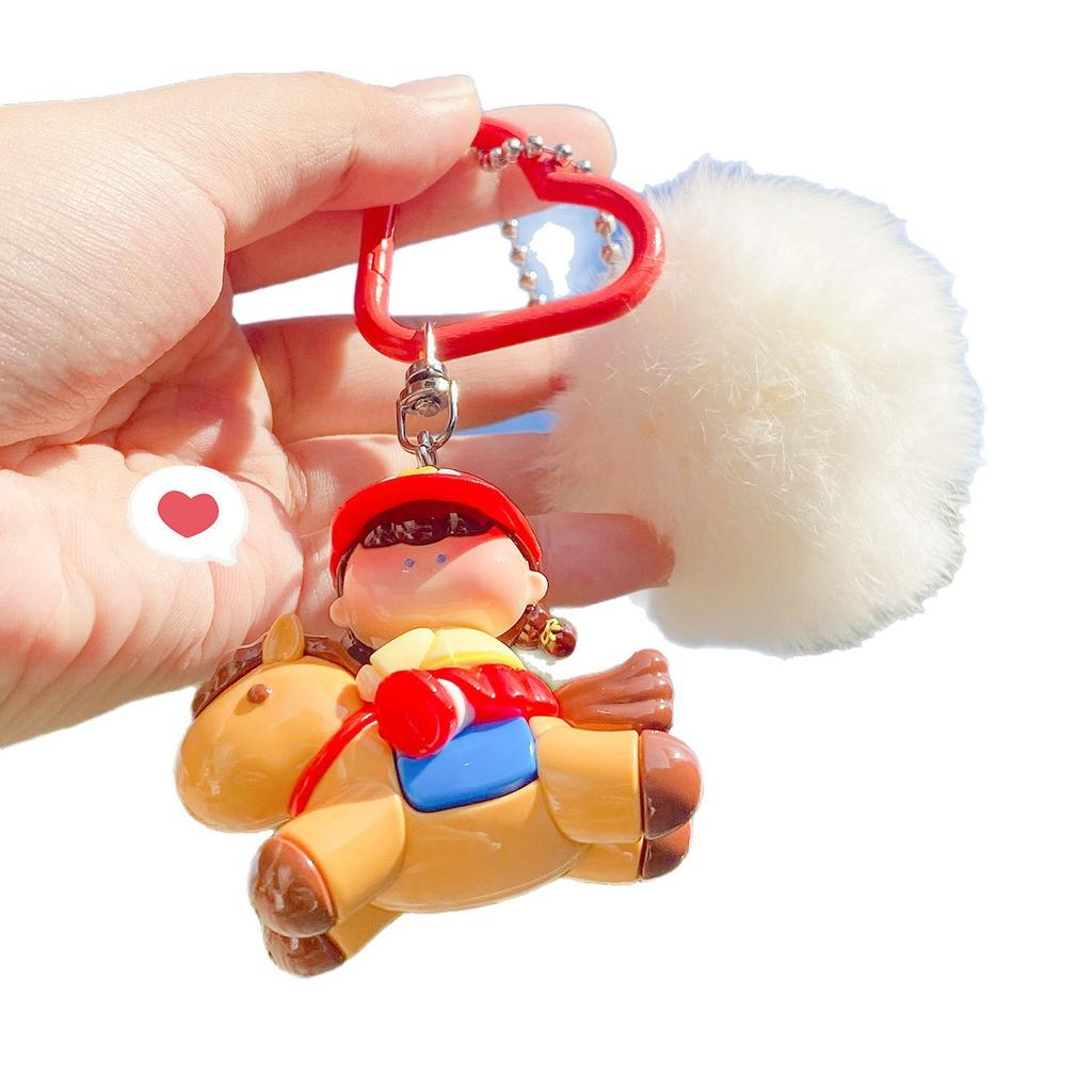 Horse Cute Little Zodiac Horse Doll Pendant Keychain Decorative Pendant Exquisite Bag Pendant Souvenir