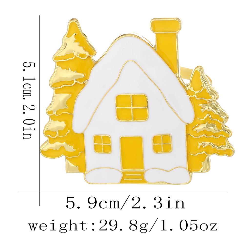 New House Napkin Ring Creative Versatile Napkin Rings for Christmas Hotel Western Restaurant Table Napkin Holder for Christmas