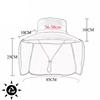 Fishing Hat for Men Summer Outdoor Sun Protection Cap with Neck Flap Wide Brim Fisherman Hat for Hiking Camping Beach