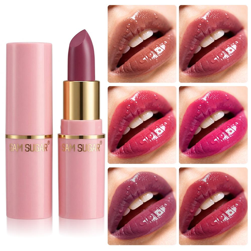 6pcs Lipstick - Non-Drying,Hydrating & Long-Lasting Lip Color; Easy-Glide Creamy Lipstick for Moisture, Brightening & Natural Flush; Natural Glow 6pcs
