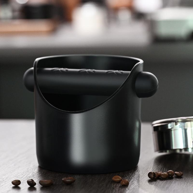 Shock-Absorbent Coffee Knock Box Anti-slip Espresso Dump Bin For Coffee Grounds With Removable Knock Bar Coffee Grind Waste Bin