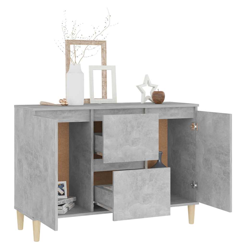 Vidaxl Cabinet, Concrete Gray, 101X35X70 Cm, Wood-Based Material