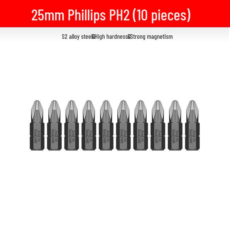Compact Electric Screwdriver Bit Set: Phillips, Slotted, Torx, Hex, Strong Magnetic Power Drill, S2 Magnetic Bits.