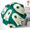 1pc Ghostly Spirits Automatic Open/close Folding Compact Umbrella, 8-Rib Sturdy Canopy, Lightweight Portable, Everyday Use, Gift, Outdoor Umbrella, Tr