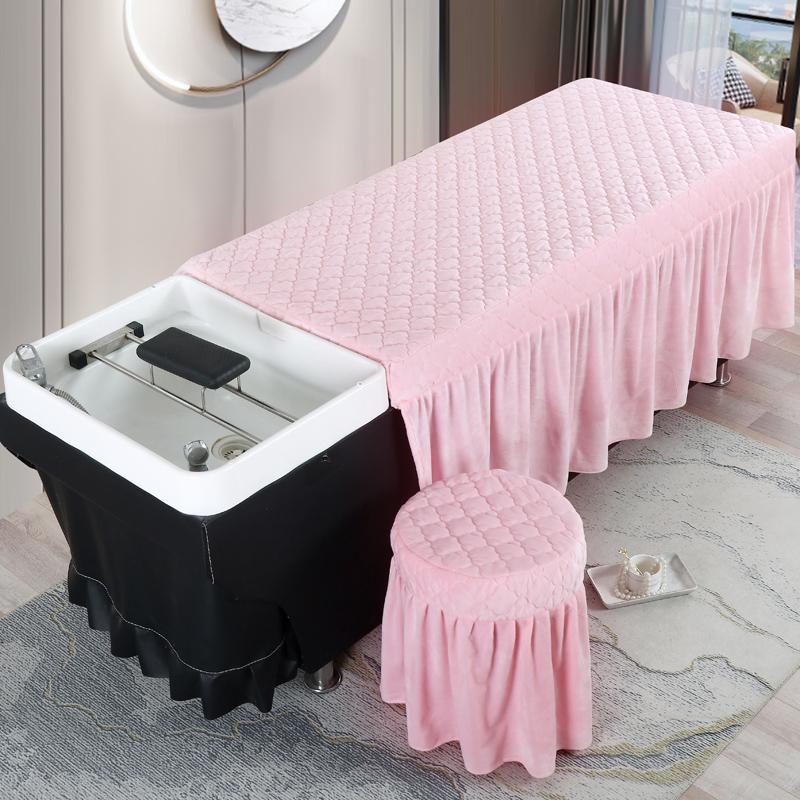 Beauty Salon Bed Skirt Hair-washing Bed Cover Massage Table Bed Cover Sheet Bedskirt SPA Treatment Table Cover