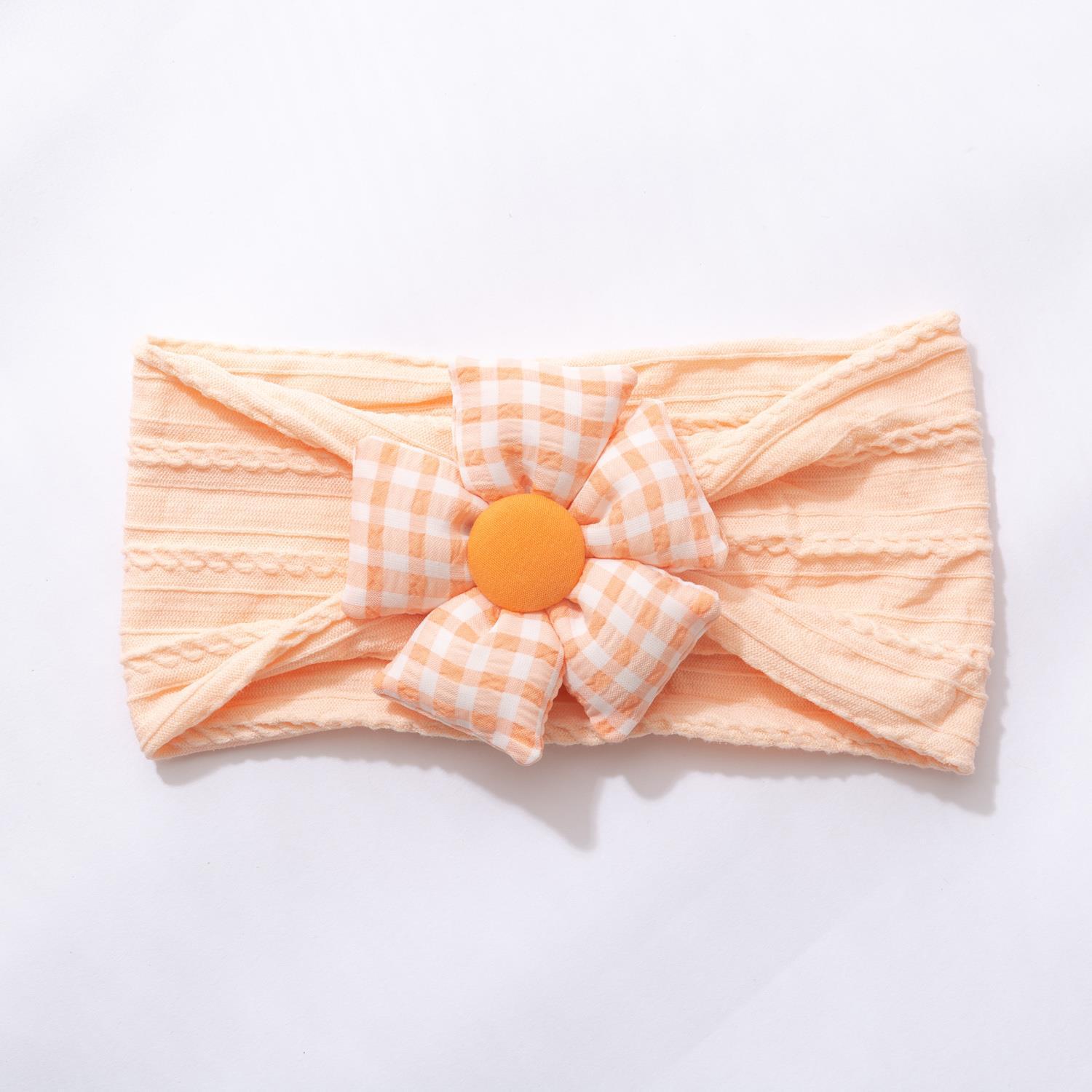 Pure Cotton Baby Headband with Flower – Protects Newborn s Fontanelle, Gentle on Hair