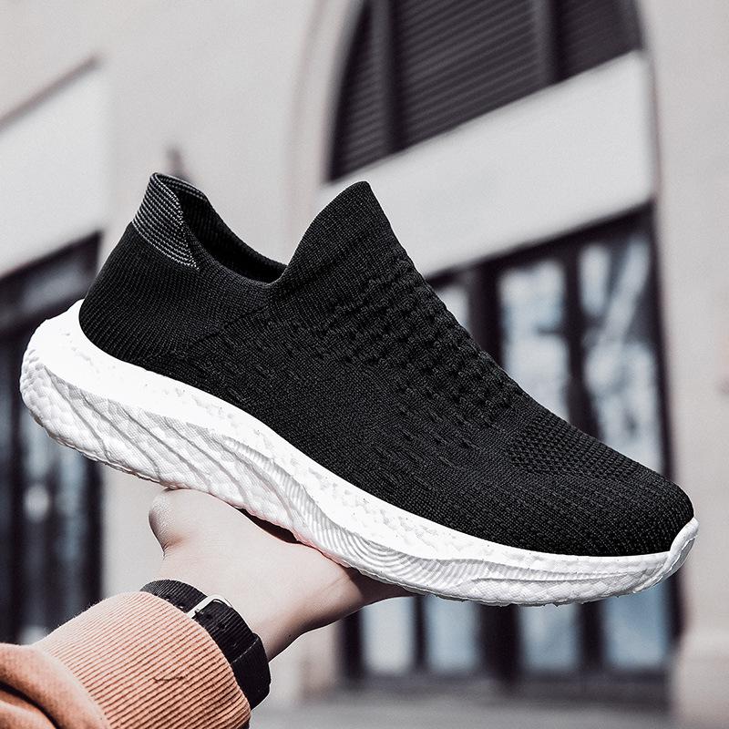 Soft-soled Large Size Socks Shoes Flying Weaving Men's Shoes Ultra-light Couple Style Sports Shoes for Men