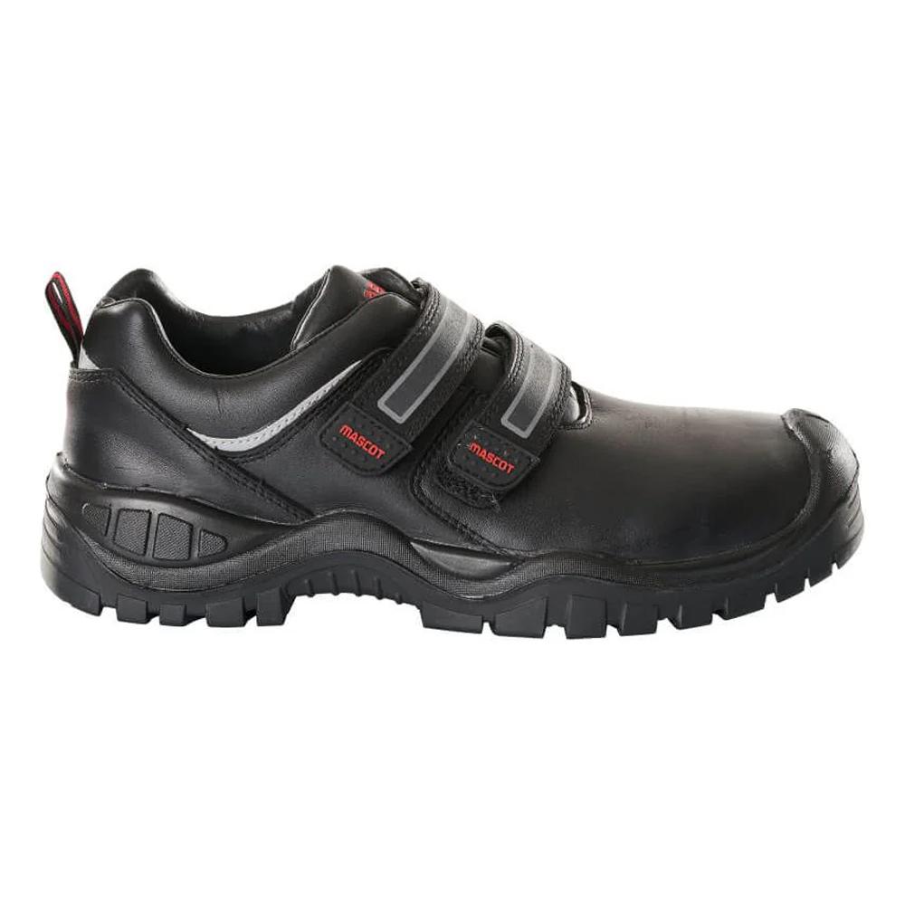 Mascot Mens Footwear Industry Leather Hook and Loop Safety Shoes