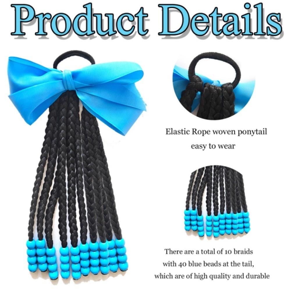 Synthetic Kids Braided Ponytails Headwear Kids Hairpiece Wig Daily Wear