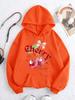 100% Natural Cherry Fruit Printing Women Hoody Pocket Y2K Hoodies Hip Hop Loose Pullover Casual Fleece Comfortable Clothes