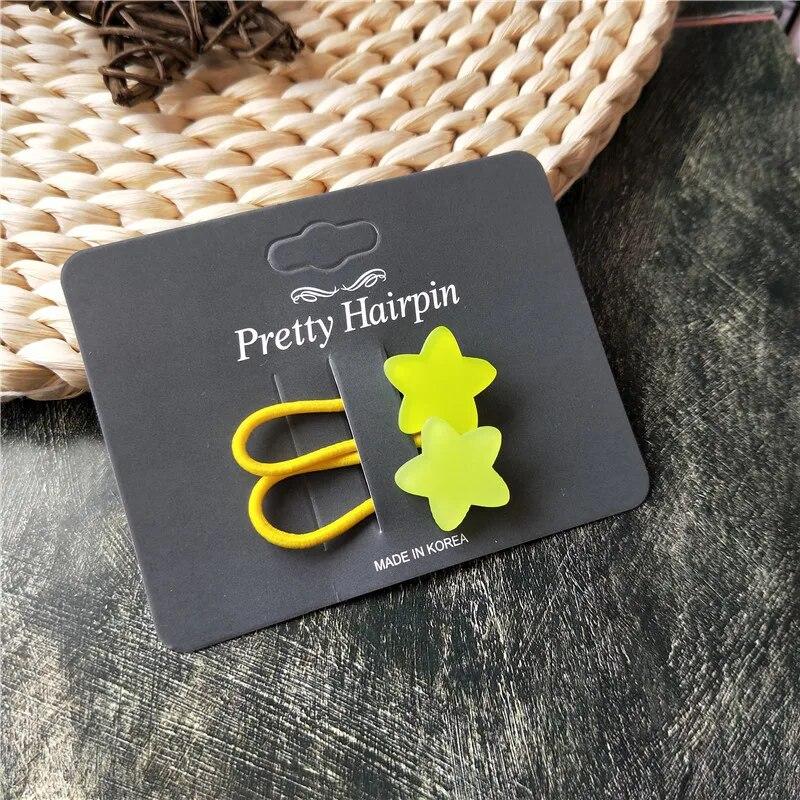 2pcs Elastic Hair Bands for Baby Girls Candy Color Hair Ring Hair Rope Children Headwear Kids Toddler Accessories