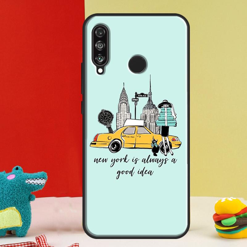New York Girl For Huawei Nova 12s 12i 11i 8i 9 10 SE Y91 Y90 Y60 Y70 Y72 Y61 P20 P40 P30 Lite P60 Pro Case