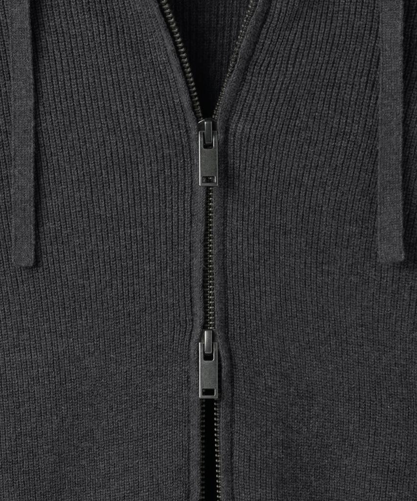 MUSINSA STANDARD Washable Supima Cotton Knit Hooded Zip-Up [Medium Grey]