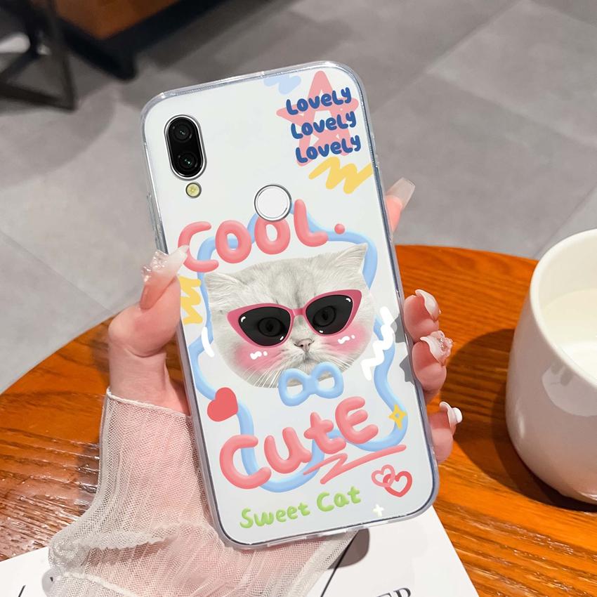 Für Xiaomi Redmi 7 7A 8 9C 9T 10A Mode Buchstaben Handytaschen Ultradünne Transparente TPU Staubdichte Schutz Weiche Rückseite Für Xiaomi Handyhülle