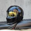 Motorcycle retro helmet cruise men's and women's combination full helmet scorpion helmet reserved Bluetooth headphone slot