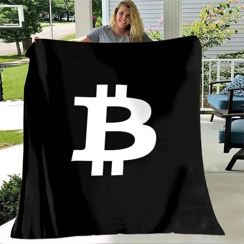 Bitcoin Virtual Currency NFT Soft Flannel Blanket for Beds Bedroom Sofa Picnic,Throw Blankets for Cover Outdoor Leisure Nap Gift