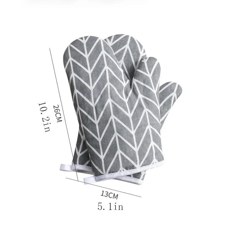 2pcs Heat-insulating Gloves Anti-scald Microwave Gloves High Temperature Resistant Kitchen Baking Oven Gloves Cozinha Utensilio