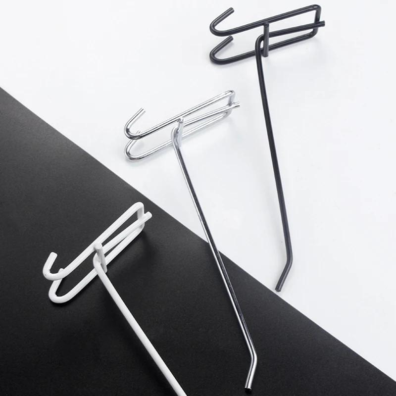 10 STÜCKE Gitterhaken Regalhaken Zubehör Haken Gitterwandhaken Supermarkt Kiosk Besenhalter Wandmontage