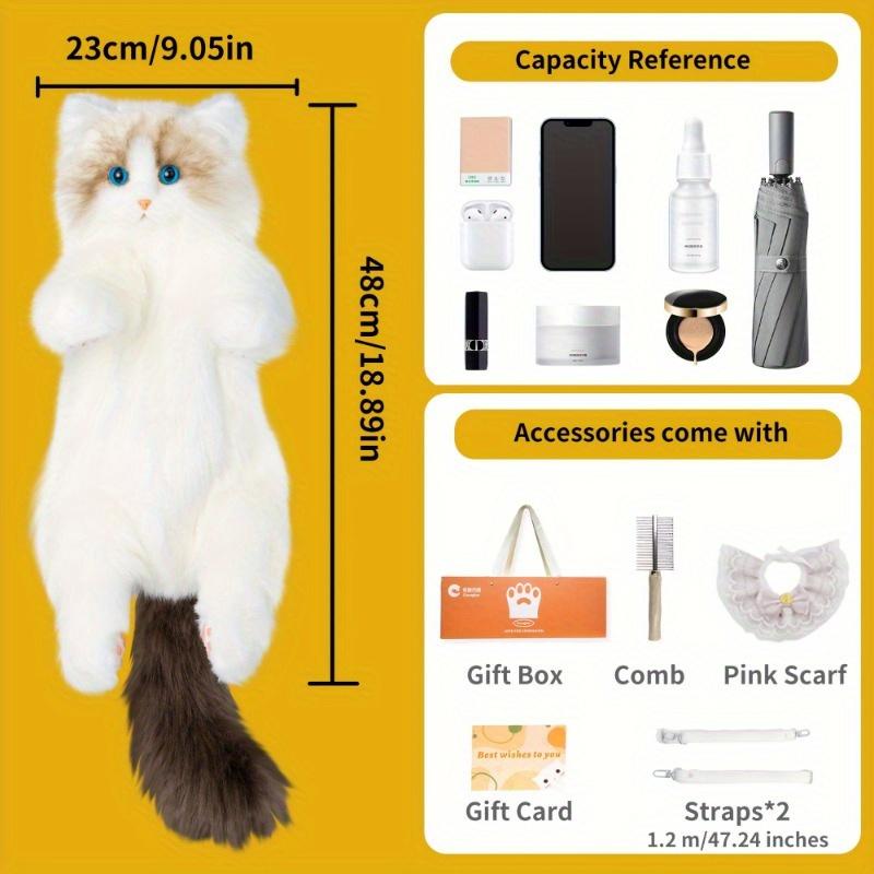 Stuffed Doll Puppet Cat Backpack Cat Bag A Stylish Gift For Cat Lovers Suitable For Women And Children Suitable For Anniversaries And Birthdays